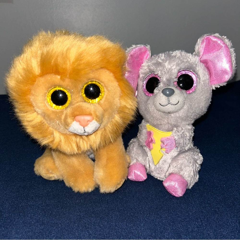 Ty Beanie Boo Lion and Mouse Toy Set